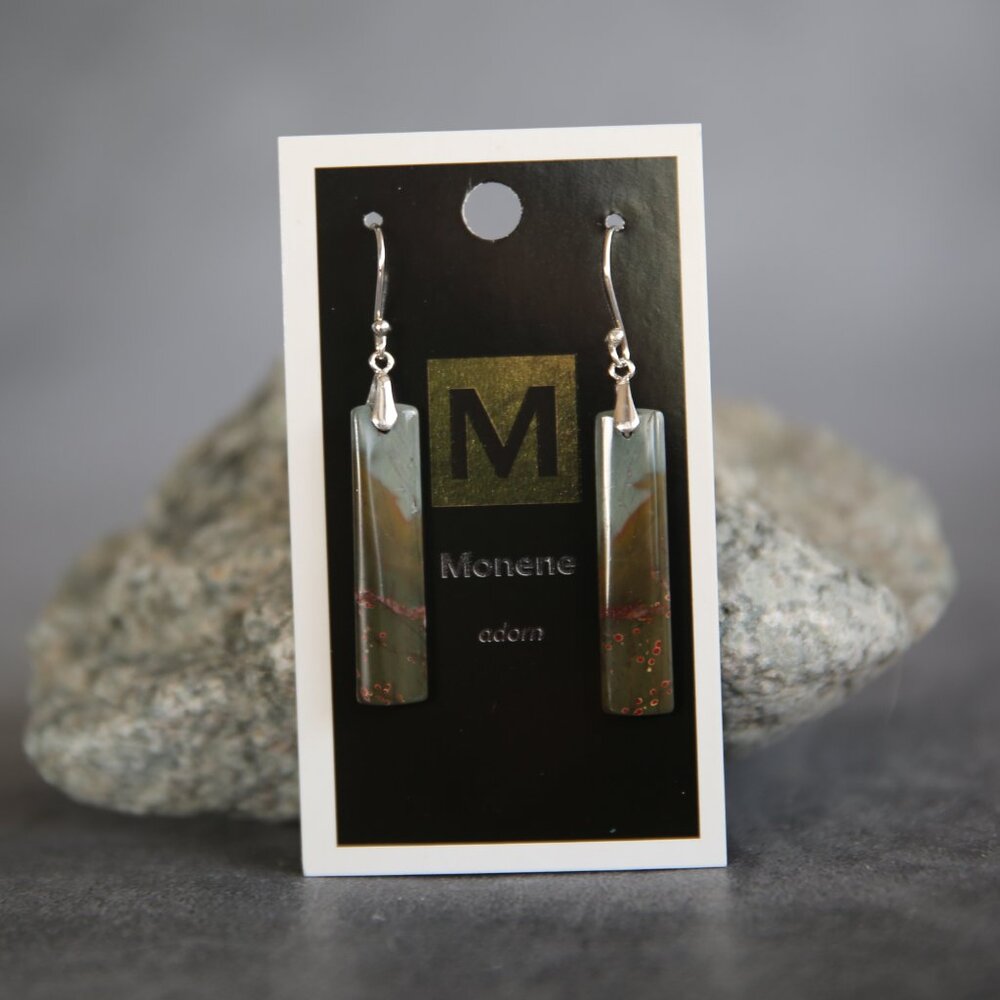 Red Creek Jasper and Sterling Earrings